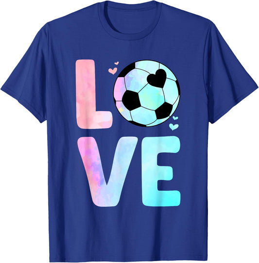 Cool Soccer Art Girls Toddler Themed Soccer Player T-Shirt - T-Shirt | Royal