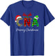 Leopard Red Plaid CNA Nursing Santa Hat Reindeer Christmas T-Shirt - T-Shirt | Royal