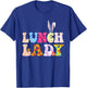 Bunny Lunch Lady Funny Egg Easter Day Floral Women T-Shirt - T-Shirt | Royal