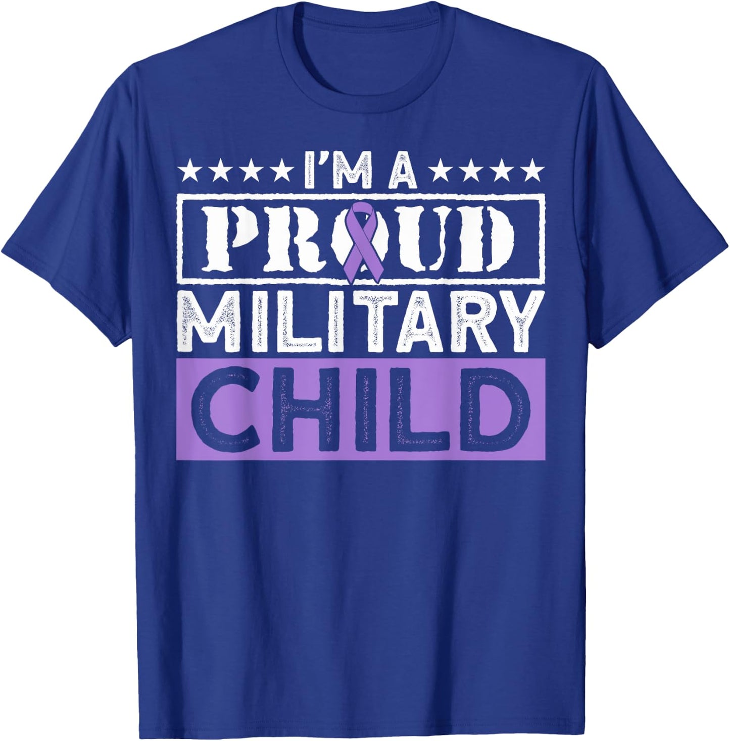 Month Of The Military Child Month Proud Military Child T-Shirt - T-Shirt | Royal