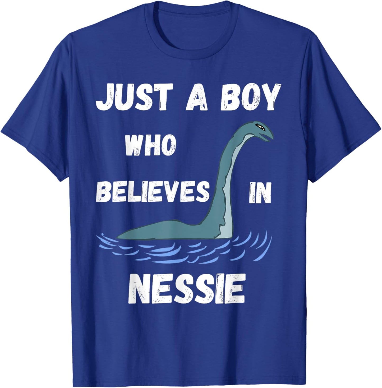 Just A Boy Who Believes In Nessie Loch Ness Boys T-Shirt - T-Shirt | Royal