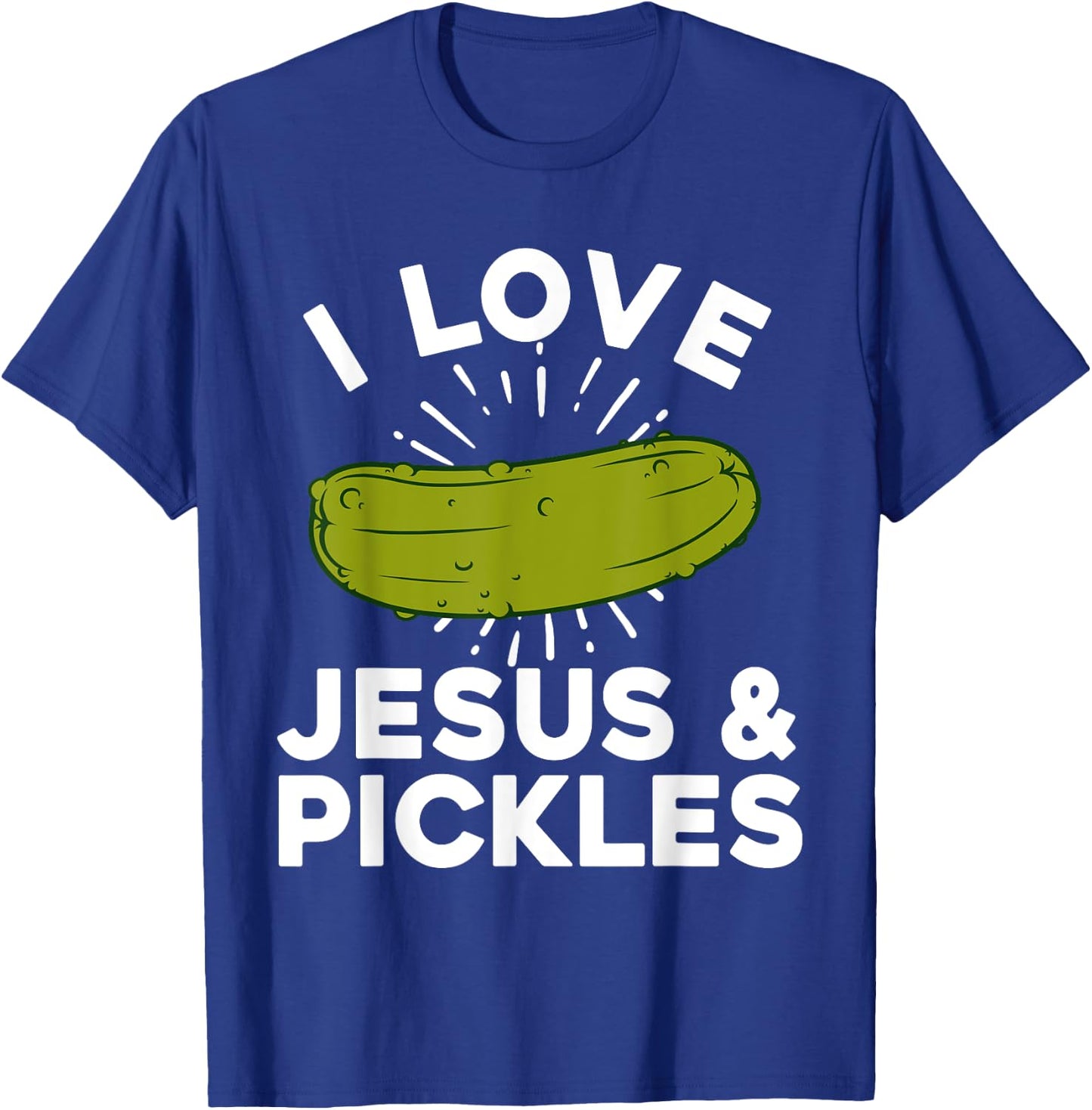 Cute Pickle Design Women Kids Jesus Pickle Lovers T-Shirt - T-Shirt | Royal