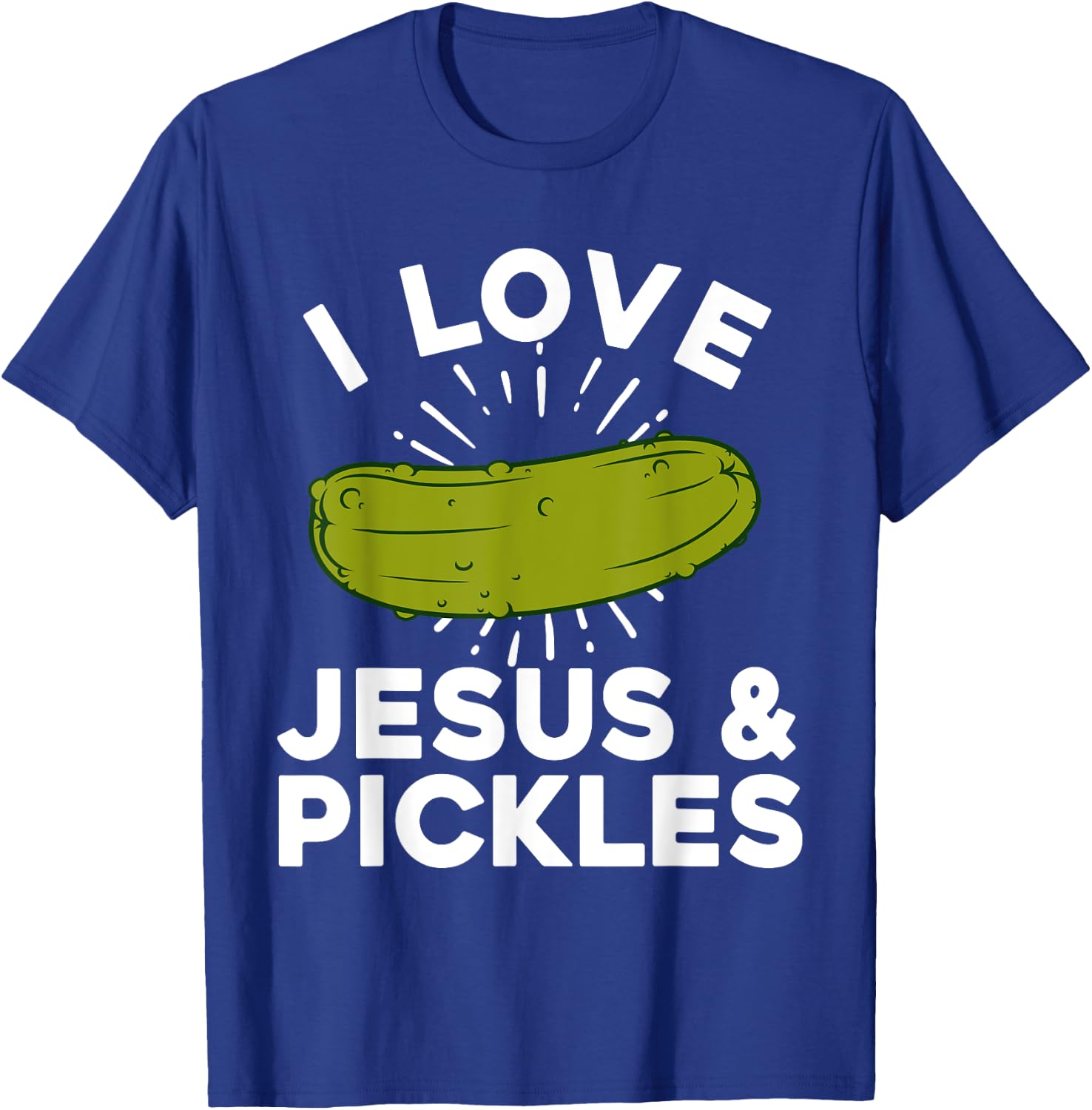 Cute Pickle Design Women Kids Jesus Pickle Lovers T-Shirt - T-Shirt | Royal