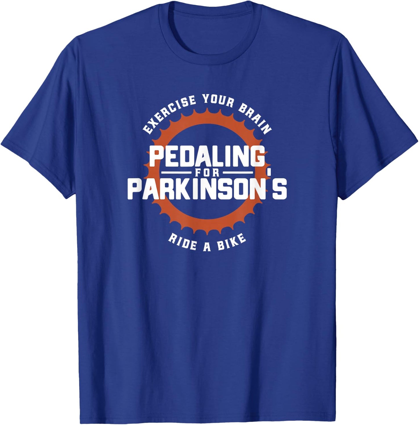 Pedaling For Parkinson's Apparel Black Vintage Bicycle Parkinson's Adult Small Short Sleeve Cotton 60% Polyester 40% T-Shirt - T-Shirt | Royal