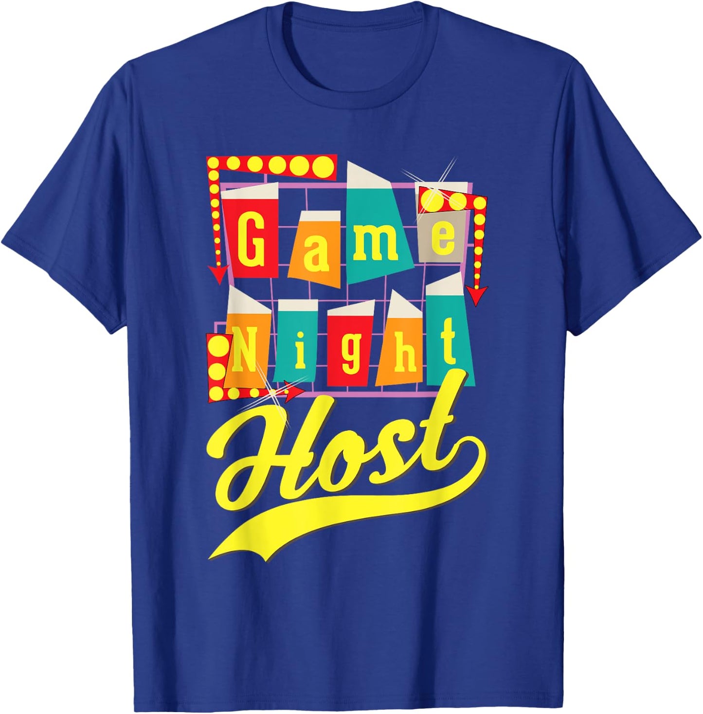 Game Night Host Family Board Game Trivia Night T-Shirt - T-Shirt | Royal