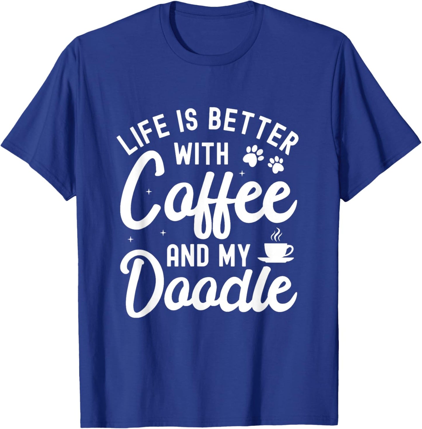 Goldendoodle Dog Owner Coffee Lovers White Golden Doodle T-Shirt - T-Shirt | Royal