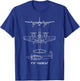 F7F Tigercat American WW2 Fighter Aircraft Blueprints T-Shirt - T-Shirt | Royal