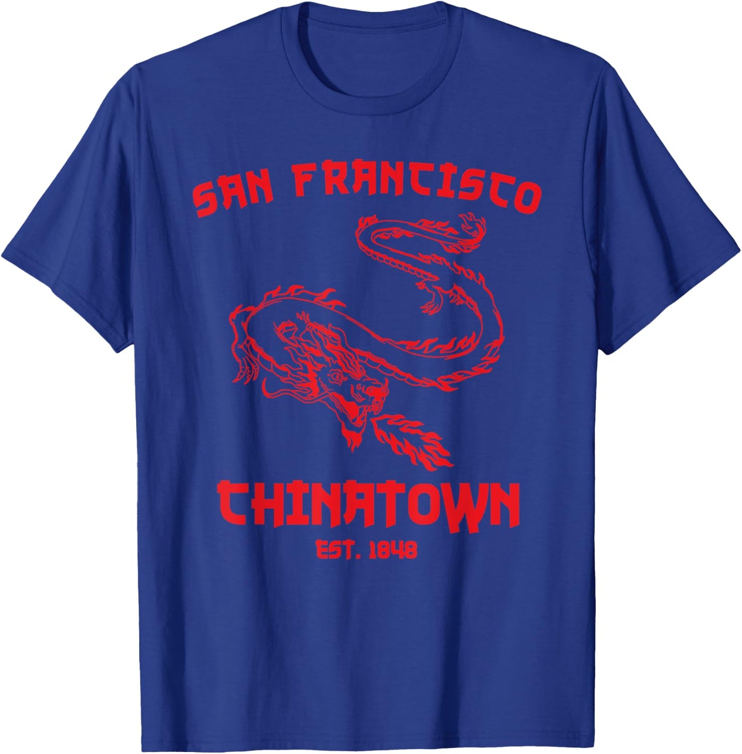 San Francisco Chinatown Chinese American Bay Area Dragon SF T-Shirt - T-Shirt | Royal