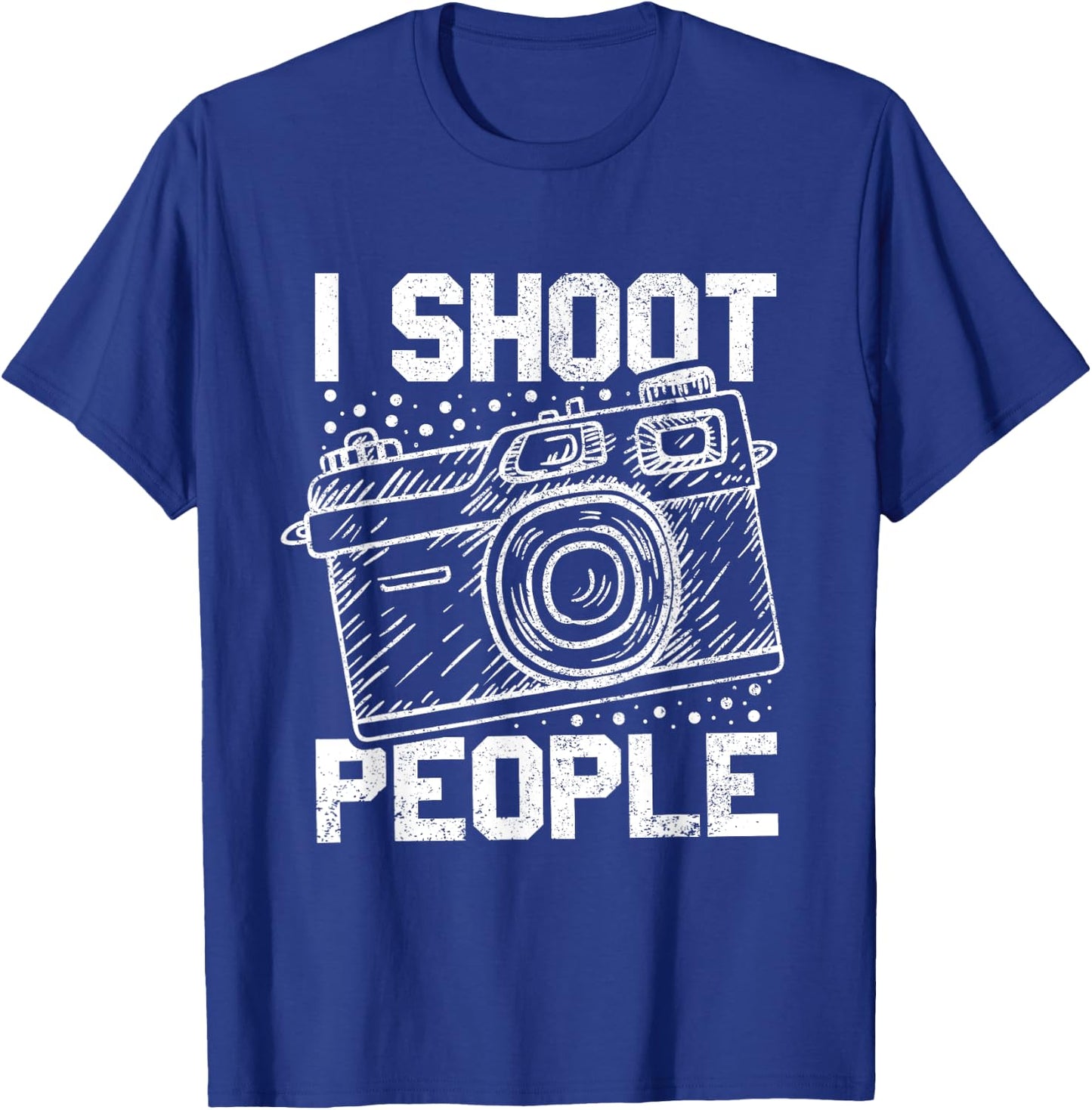 Funny "I shoot people (with a camera)" - Photography T-Shirt - T-Shirt | Royal