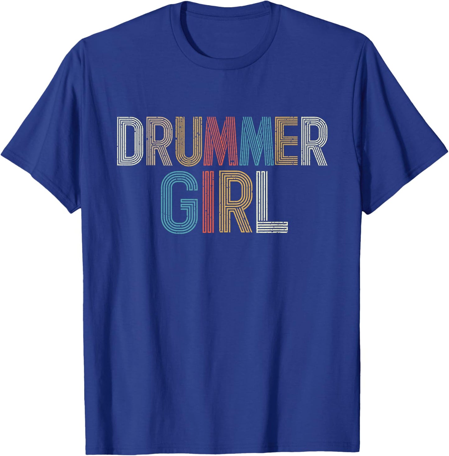 Drummer Girl - Percussionist Drumming Band Lover T-Shirt - T-Shirt | Royal