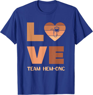 Hematology Oncology Team Black History Nurse Cancer Tech CNA T-Shirt - T-Shirt | Royal
