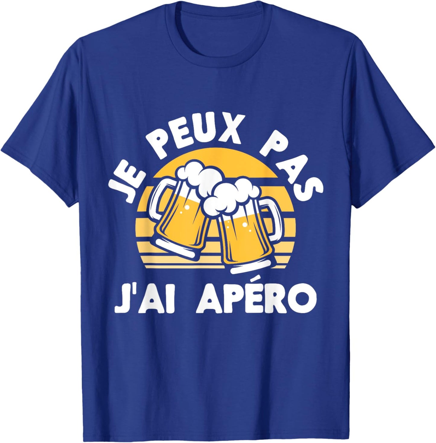 Je Peux Pas J'ai Aperitif Funny Beer Man T-Shirt - T-Shirt | Royal