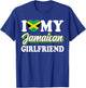I Love My Jamaican Girlfriend Jamaican Flag Heart Girlfriend T-Shirt - T-Shirt | Royal
