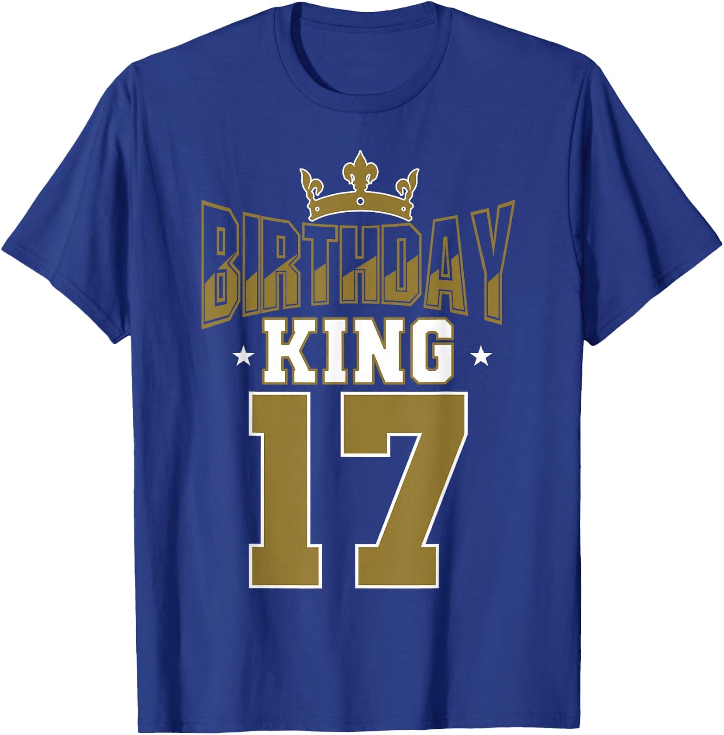 Birthday King 17 Bday Party Celebration 17th Royal Theme T-Shirt - T-Shirt | Royal