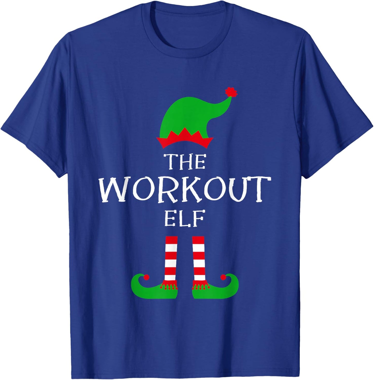 The Workout Elf Matching Family Group Idea Funny Christmas T-Shirt - T-Shirt | Royal