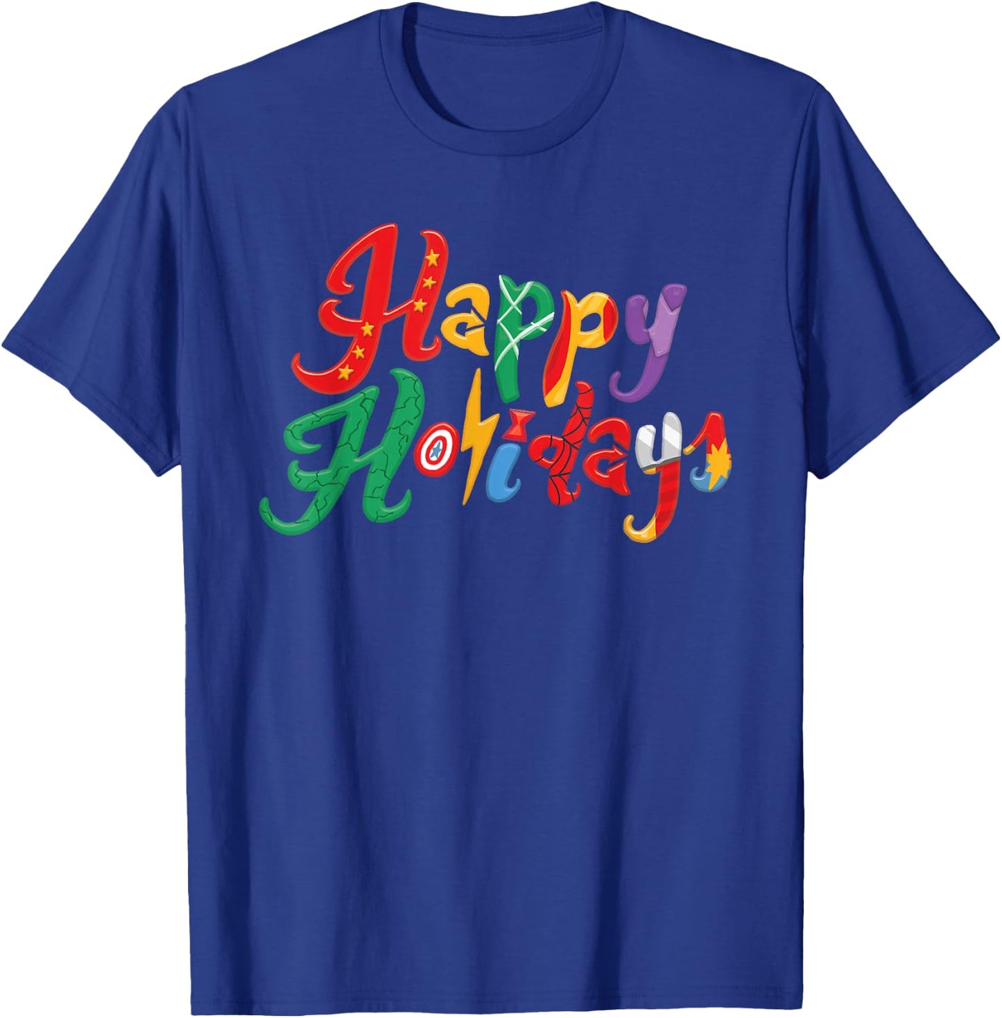 Marvel Avengers Happy Holidays T-Shirt - T-Shirt | Royal