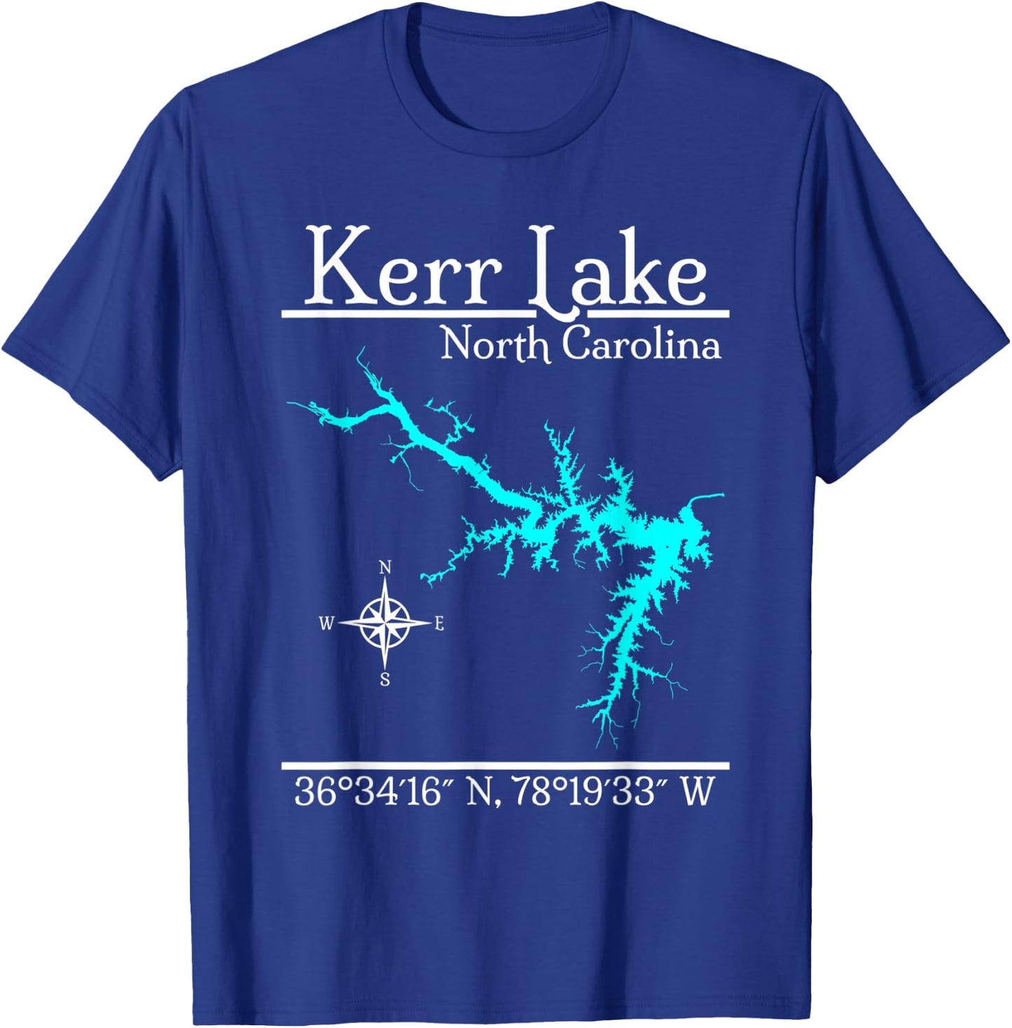 Kerr Lake - North Carolina T-Shirt - T-Shirt | Royal