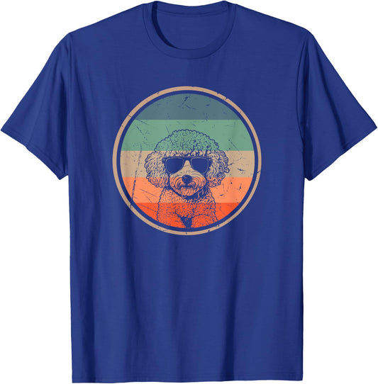 Poochon Dog Lover Gifts Women Vintage Retro Dog Xmas T-Shirt - T-Shirt | Royal
