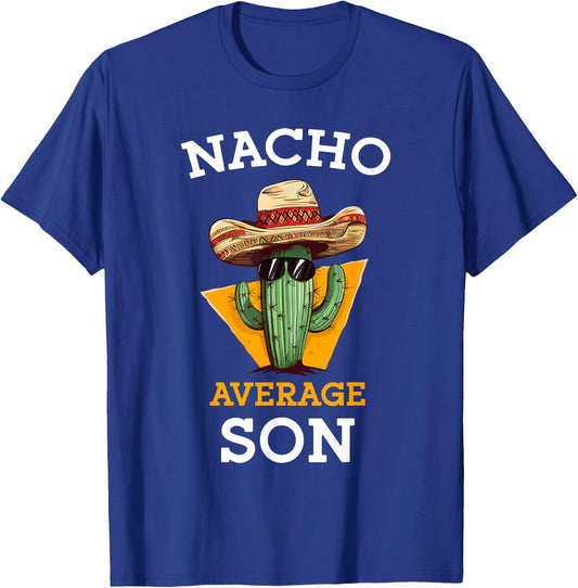 Nacho Average Son Funny Mexican Cactus With Sombrero Boys T-Shirt - T-Shirt | Royal
