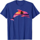 Beautiful Dolphin Sunset Colorful Sunrise Dolphin Silhouette T-Shirt - T-Shirt | Royal
