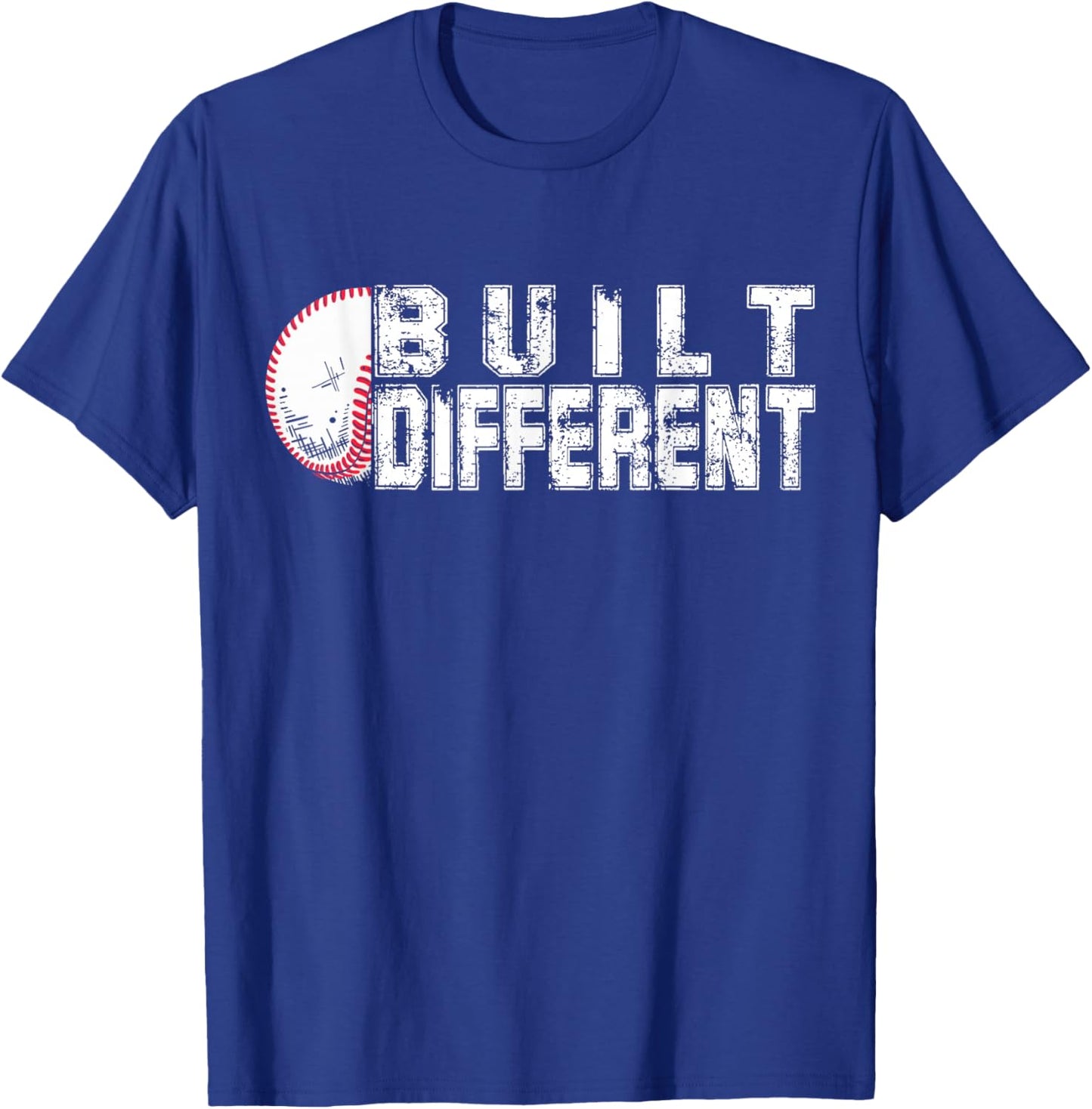 Built Different - Baseball Awsome T-Shirt - T-Shirt | Royal