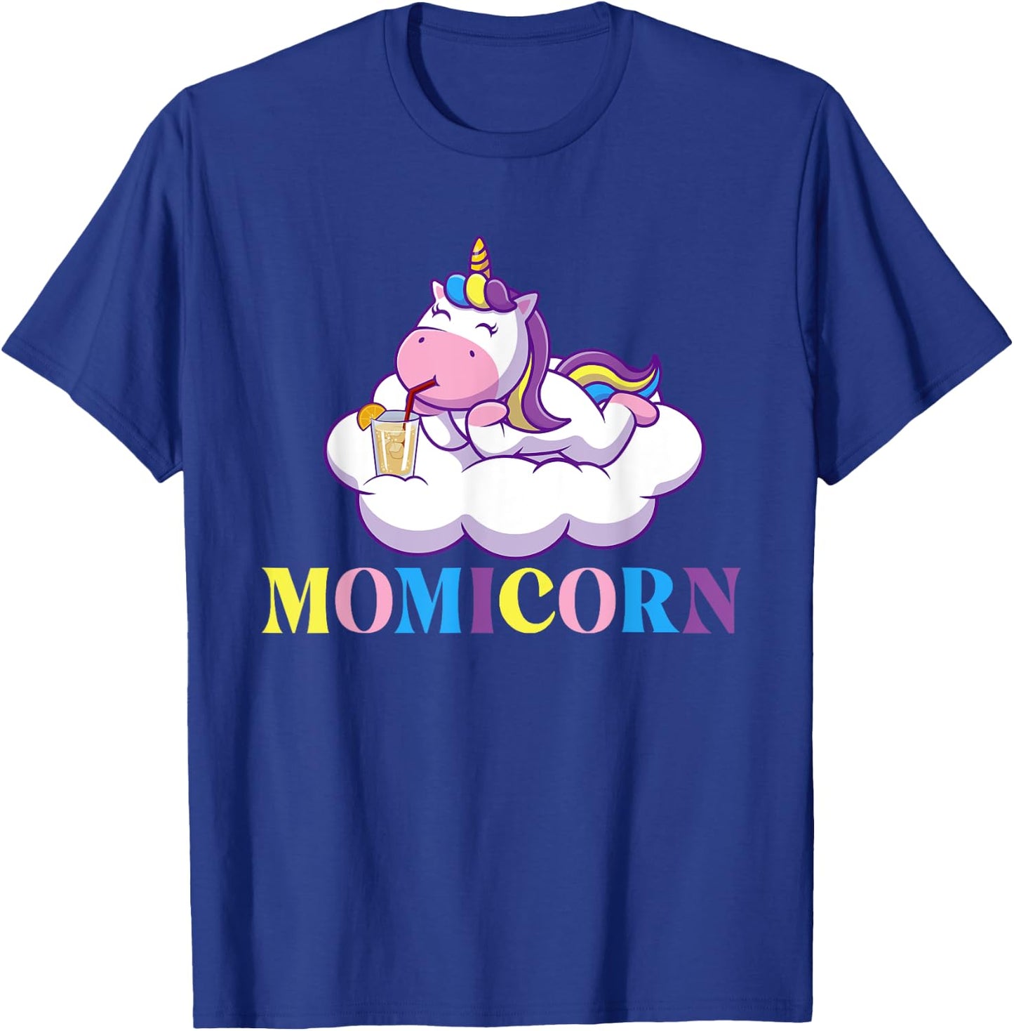Momicorn - Rainbow Unicorn Mystical Creature Magical T-Shirt - T-Shirt | Royal