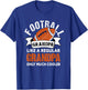 Football Grandpa - Funny Grandfather American Football T-Shirt - T-Shirt | Royal