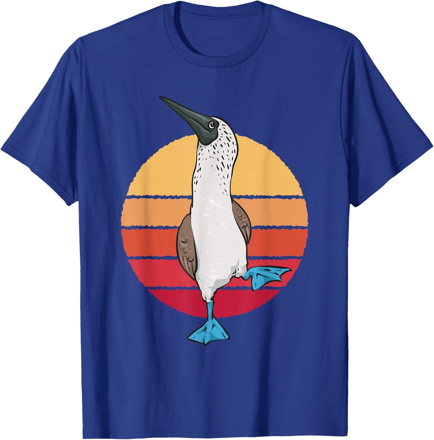 Blue-footed Booby Retro Vintage Boobies Seabird T-Shirt - T-Shirt | Royal