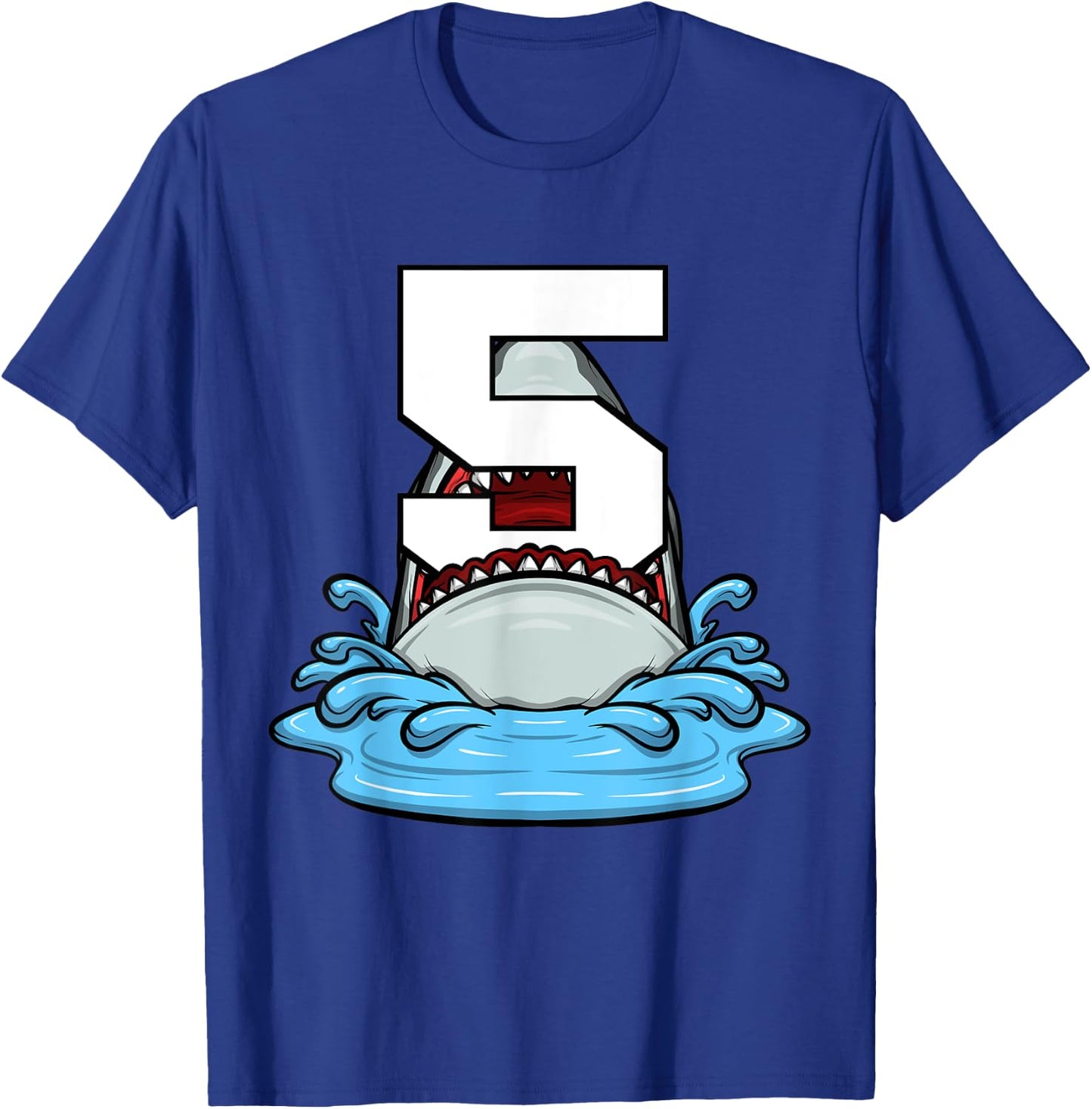 Sea Animals Birthday Kids Shark 5th Birthday Kids Boy T-Shirt - T-Shirt | Royal