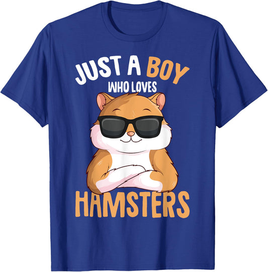 Just a Boy who loves Hamsters Boys Kids Hamster T-Shirt - T-Shirt | Royal