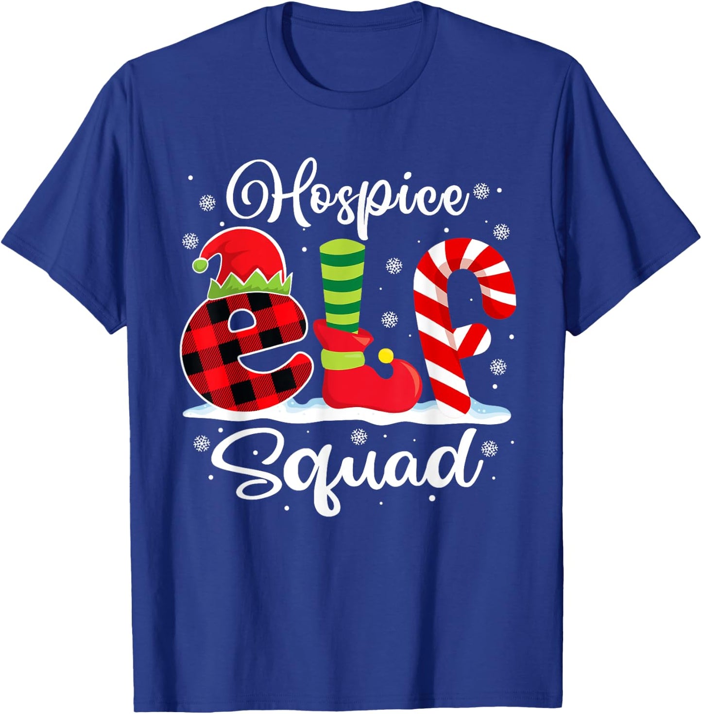 Hospice Elf Squad Christmas Hospice Nurse Matching T-Shirt - T-Shirt | Royal