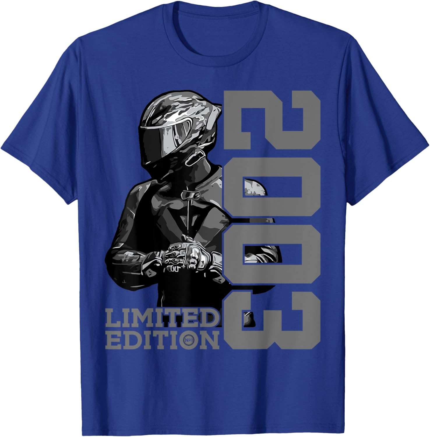Limited Edition 2003 BIKER MOTORCYCLE 22ND BIRTHDAY T-Shirt - T-Shirt | Royal