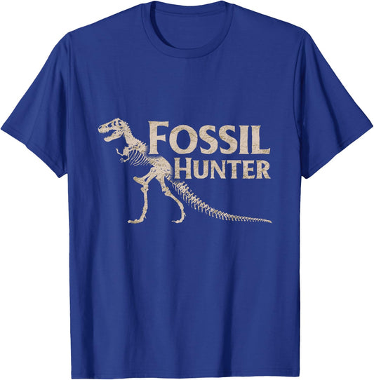 Fossil Hunter Dinosaur T-Shirt - T-Shirt | Royal
