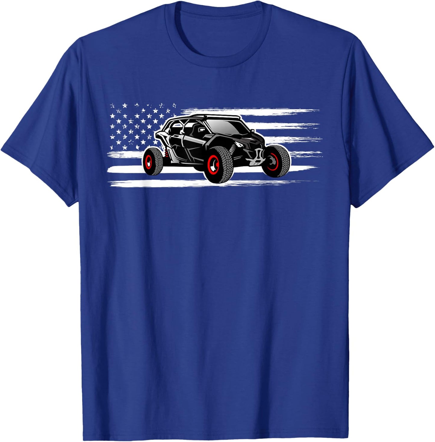 American Flag UTV Side by Side SXS Off Road T-Shirt - T-Shirt | Royal