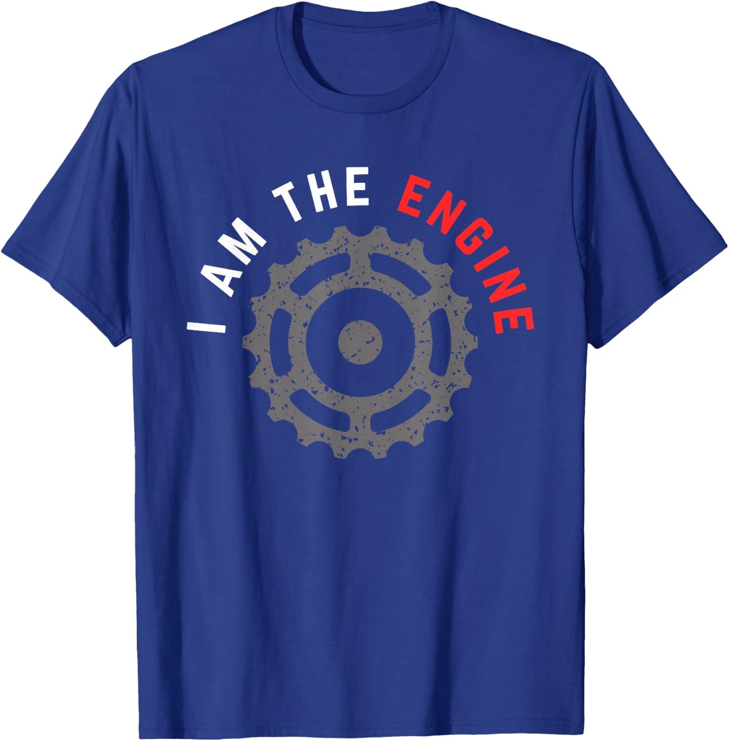 Grunge Mountain Bike I Am The Engine for MTB Trail Riding T-Shirt - T-Shirt | Royal