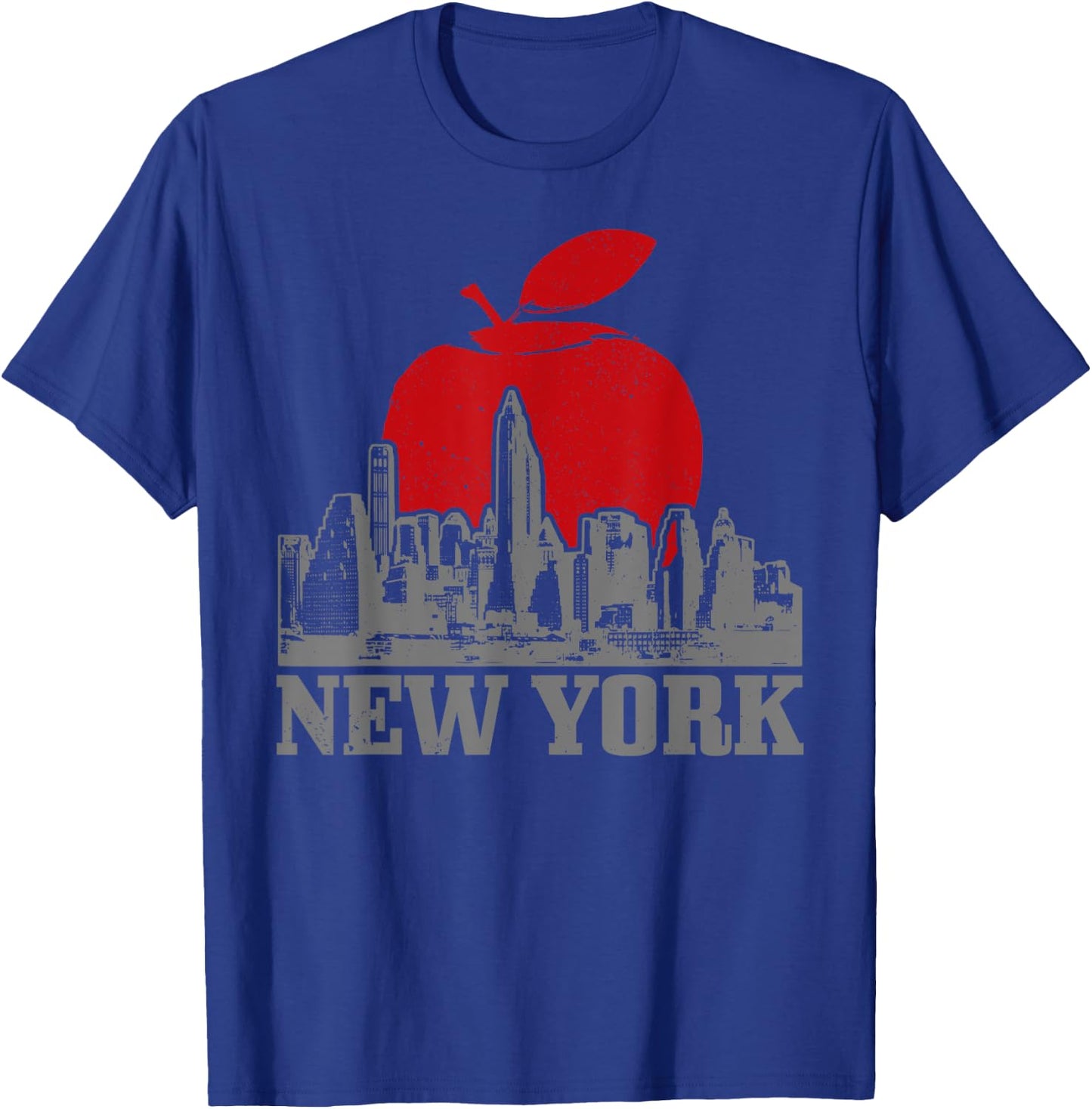 New York City Skyline Big Apple NYC NY Manhattan Souvenir T-Shirt - T-Shirt | Royal