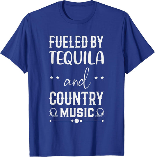 Funny Tequila Country Music Party Drinking Vibes Western T-Shirt - T-Shirt | Royal