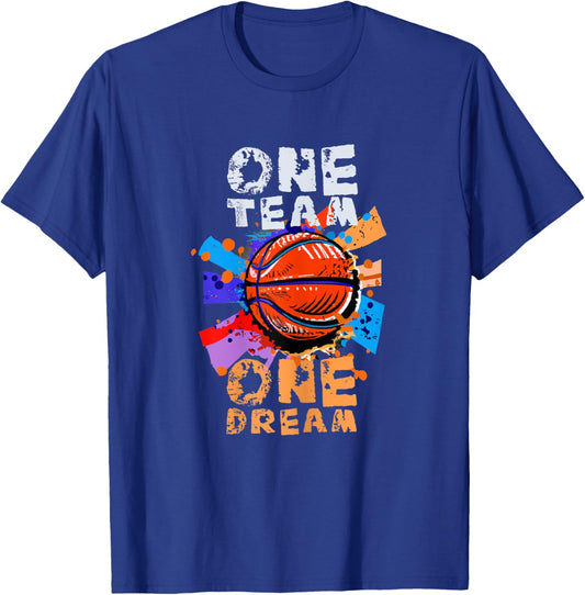 One Team, One Dream - Basketball Girls & Women T-Shirt - T-Shirt | Royal