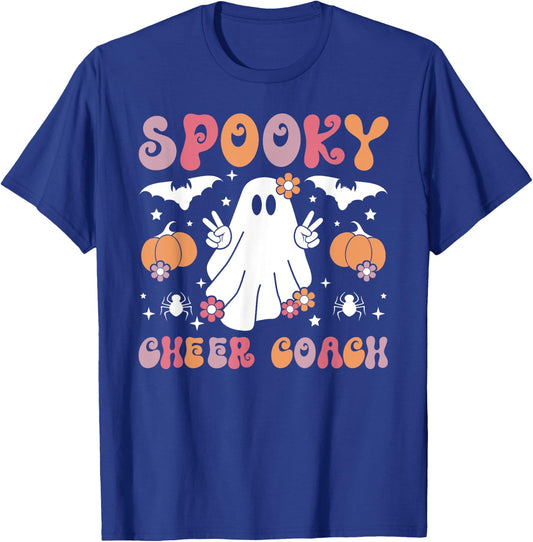 Spooky Cheer Coach Halloween Cheerleading Coach T-Shirt - T-Shirt | Royal