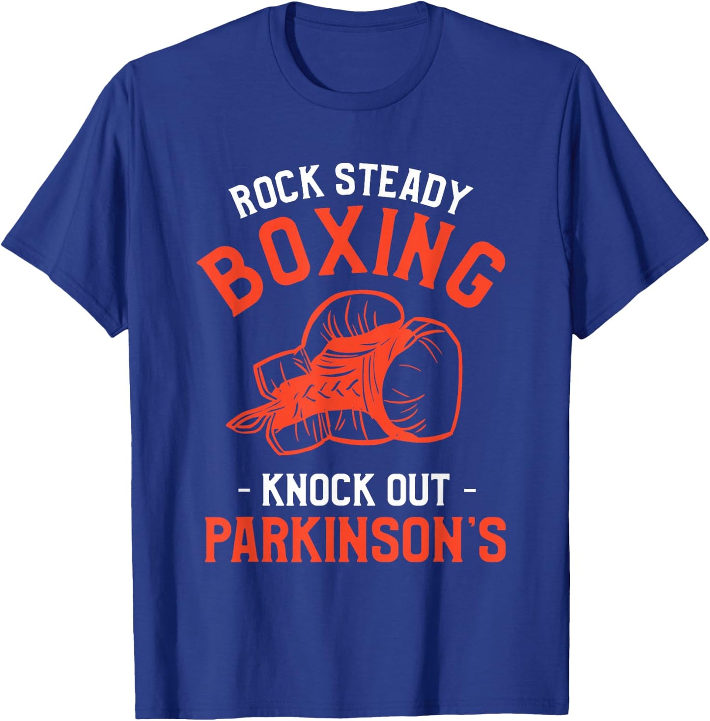 Rock Steady Boxing Knock Out Parkinson's Awareness T-Shirt - T-Shirt | Royal