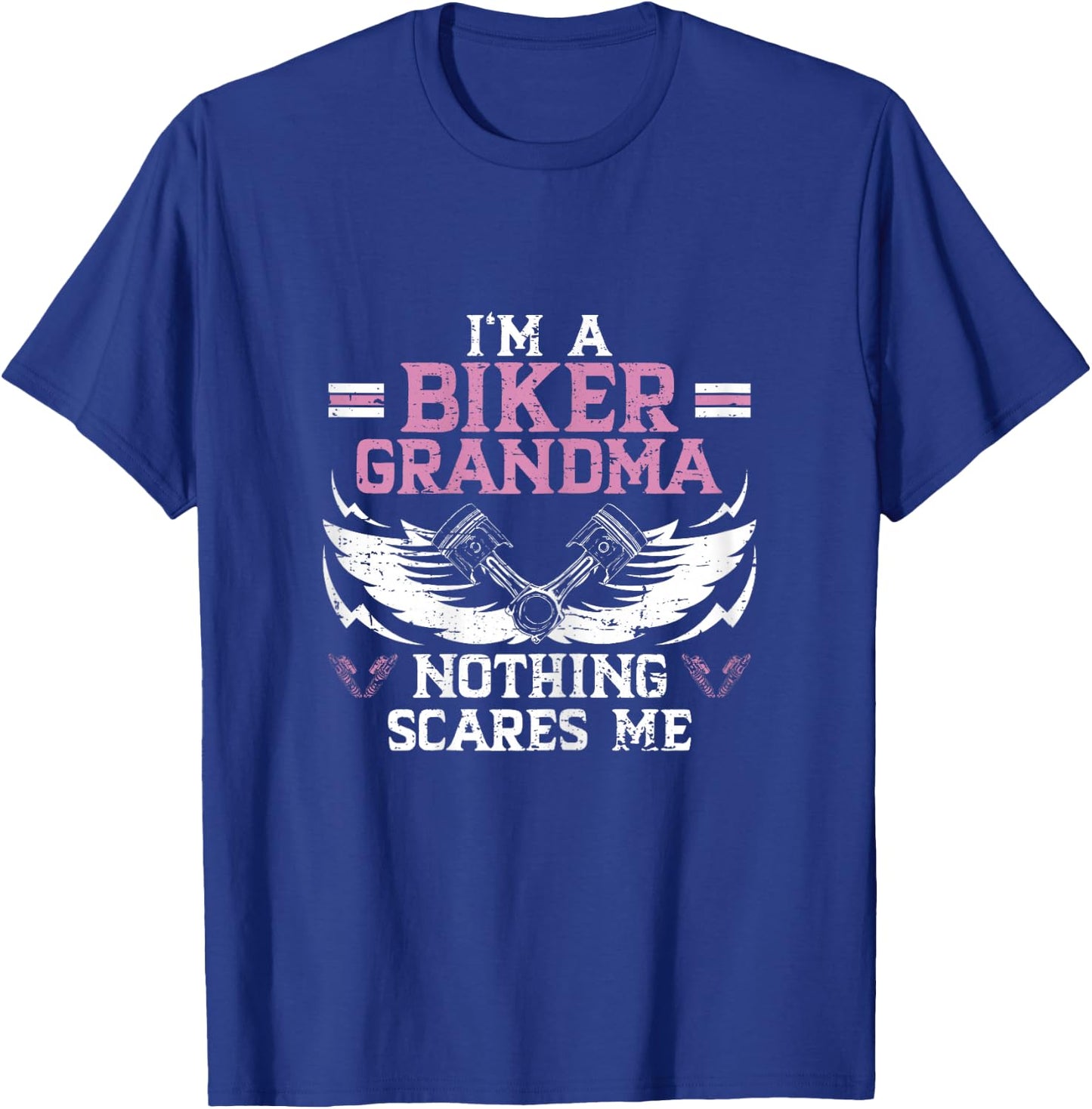 Biker Grandma Motorcycle Vintage Grandmother Motorbike T-Shirt - T-Shirt | Royal