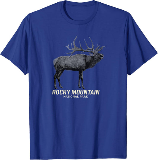 Rocky Mountain National Park Moose Graphic T-Shirt - T-Shirt | Royal