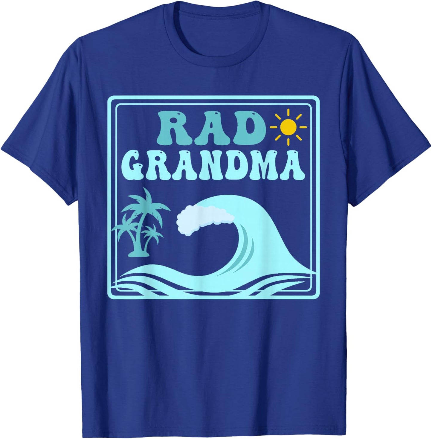 Rad Grandma The Big One 1st Birthday Surf Family Matching T-Shirt - T-Shirt | Royal
