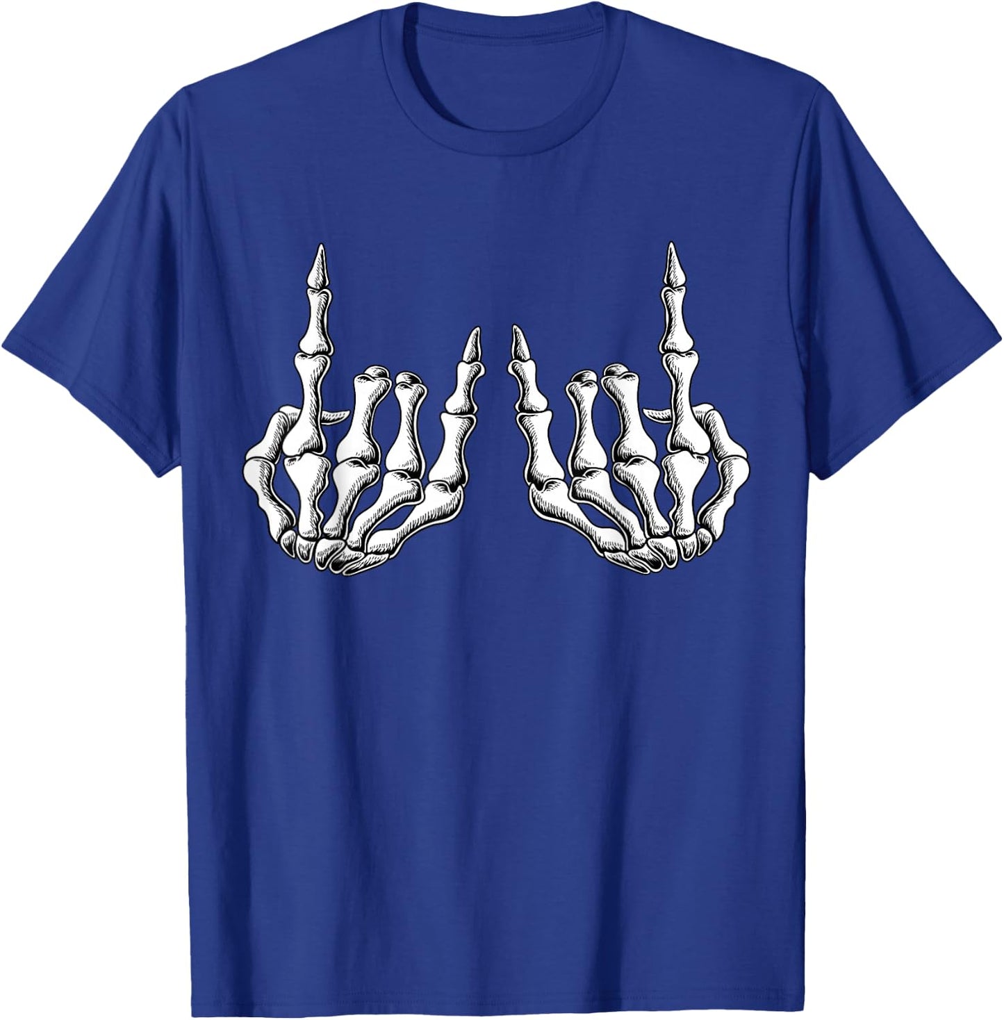 Rock On Skeleton Hand Rock & Roll Rock Band Men Halloween T-Shirt - T-Shirt | Royal