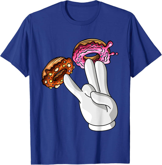 Funny Donut Lover Two In Pink Funny Shocker Men Women T-Shirt - T-Shirt | Royal