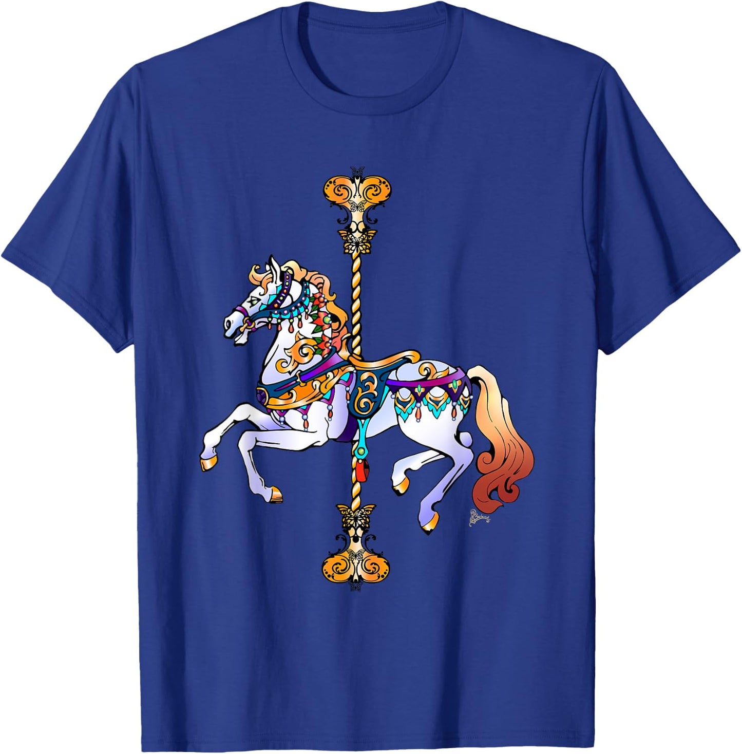 Carnival Carousel Horse Design T-Shirt - T-Shirt | Royal