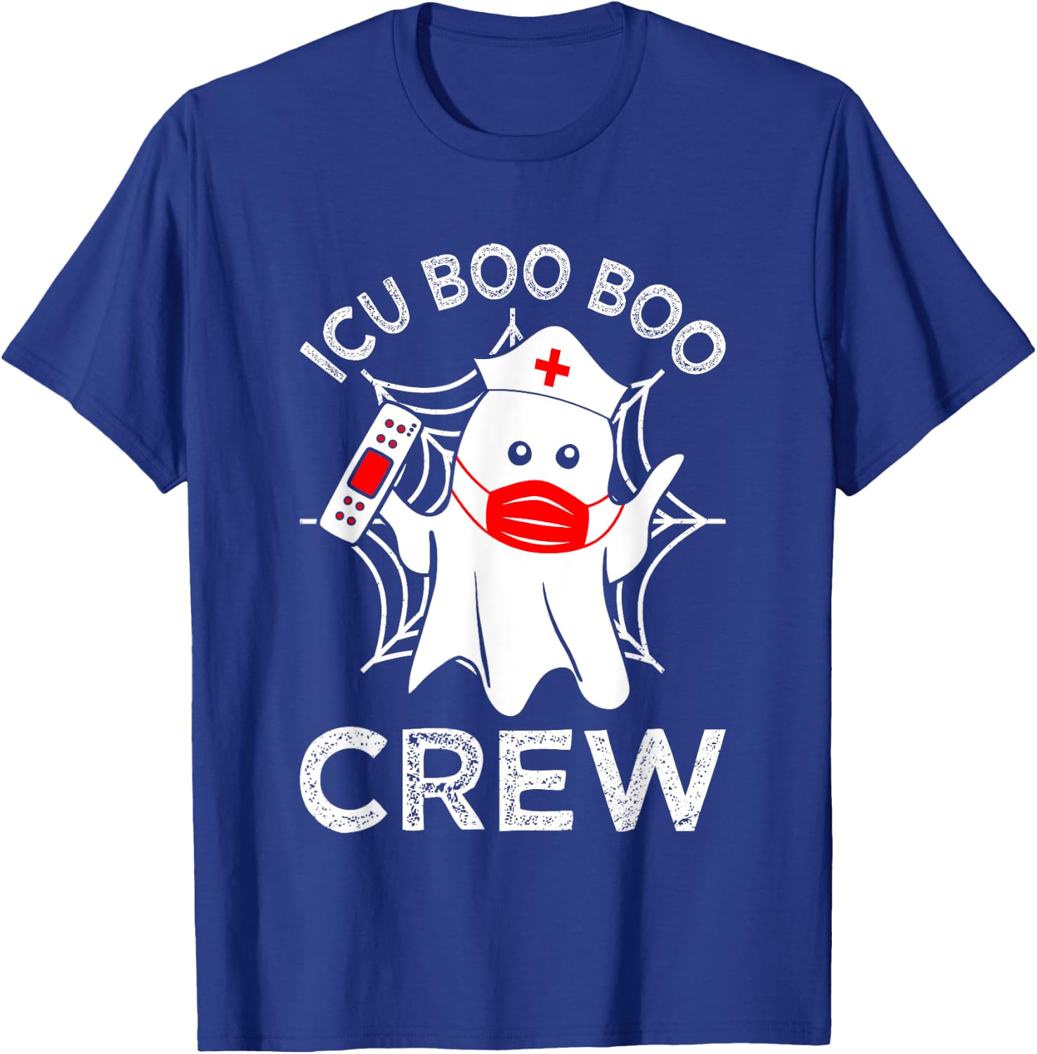 ICU Boo Boo Crew Intensive Care Unit Nurse Halloween Ghost T-Shirt - T-Shirt | Royal