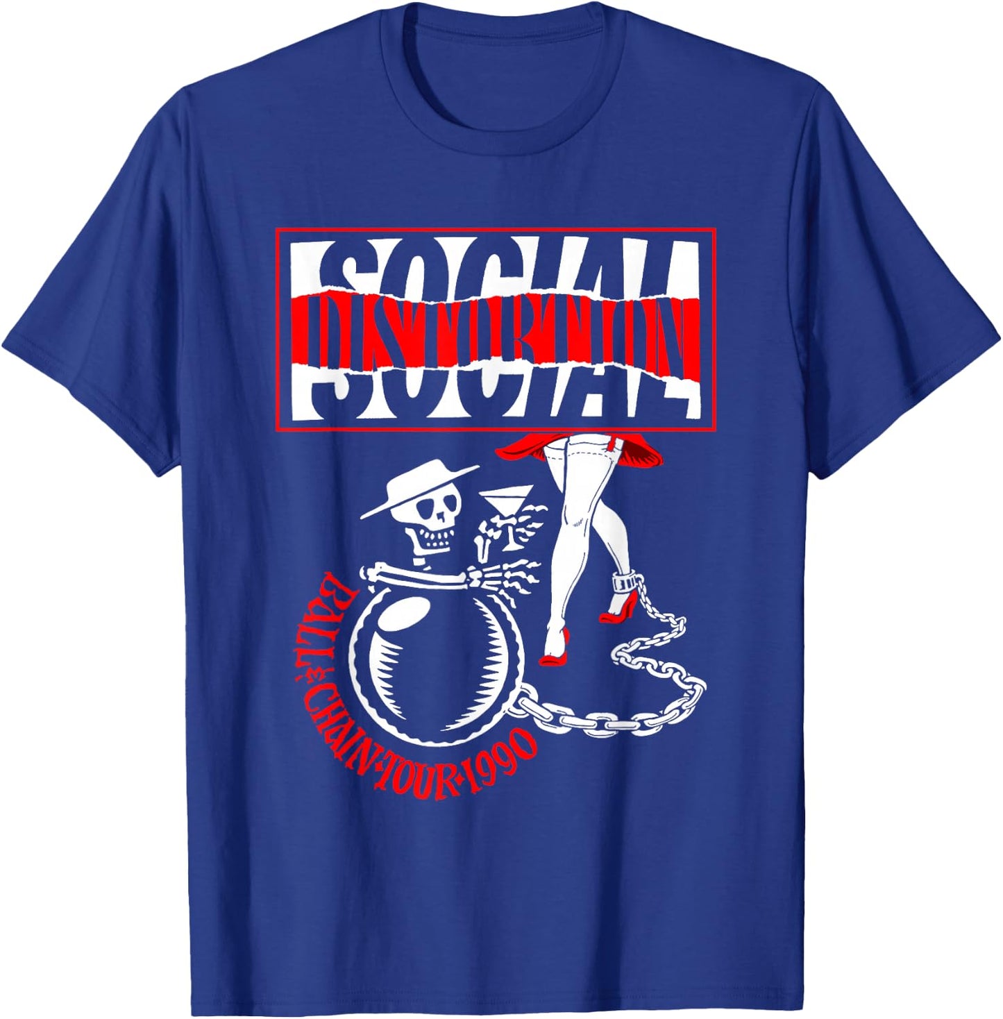Official Social Distortion Ball and Chain T-Shirt - T-Shirt | Royal