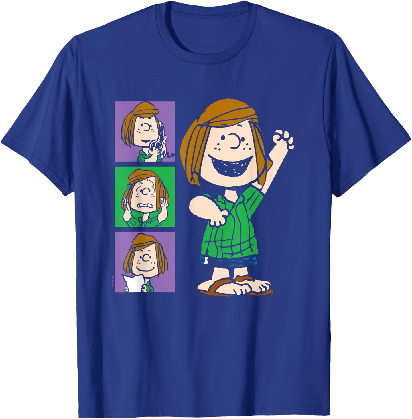 Peanuts - Patty Grid T-Shirt - T-Shirt | Royal