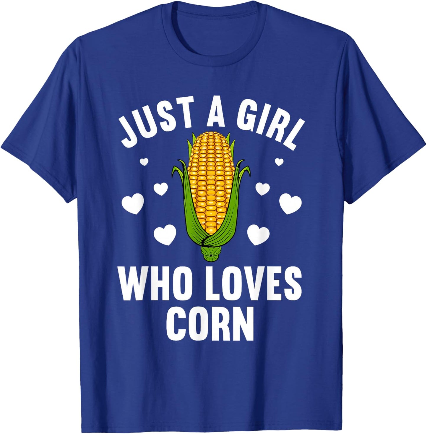 Cute Corn Art Girls Kids Kernel Corn Cob Lovers T-Shirt - T-Shirt | Royal